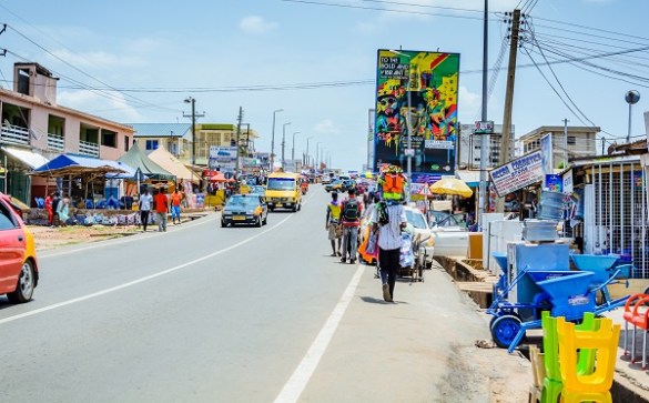 Street of Ho, Capital City of the Volta Region of Ghana