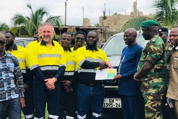 Newmont Ghana Ahafo Promotes Peace: Donates Three Pickups to Ahafo Army